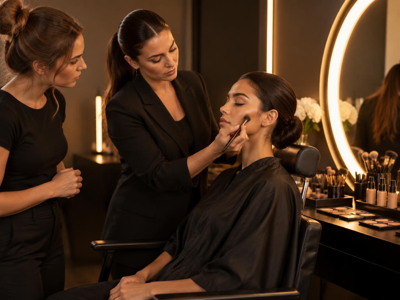 Professional makeup training class